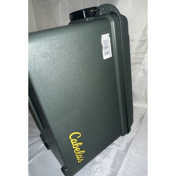 Cabela’s 3664 Plastic Dry-Storage Ammo Box/Can Tactical-Green flip top/ Good - Picture 15 of 16